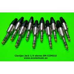 Clavijas conector Jack 1/4 macho stereo 10pcs SM-CCMS10