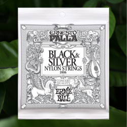 Ernie Ball 6 cuerdas guitarra clasica negras EB2406