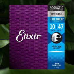 Elixir 6 cuerdas guitarra acústica 11000